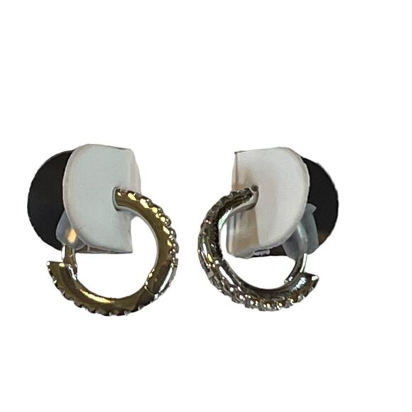 GIANI BERNINI 2 Pc. Set Cubic Zirconia Stud & Hoop Earrings in Sterling Silver - Picture 5 of 6